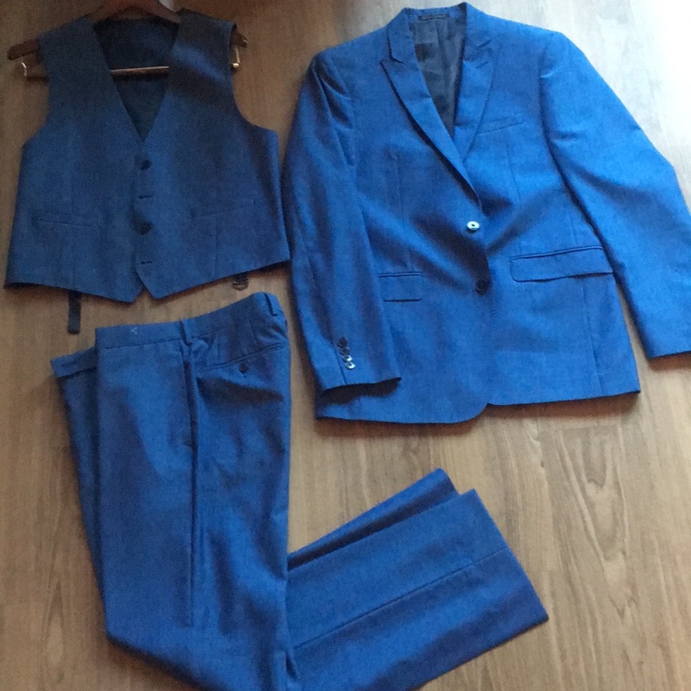 Mens Calvin Klein Suit with vest.